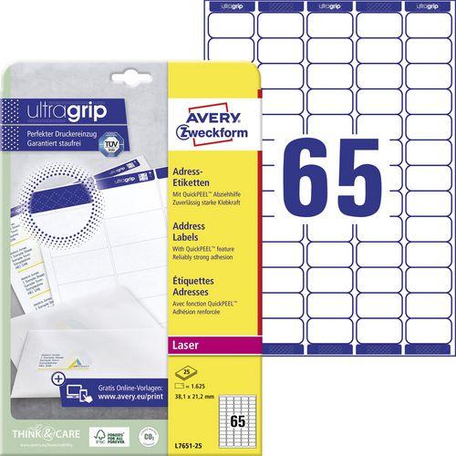 Immagine prodotto Avery Dennison Mini 'tiquette d'adresse laser, 38,1 x 21,2 mm, bianco