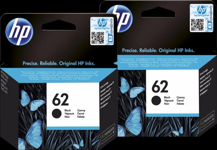 HP 62 Cartridges Black Duo Pack