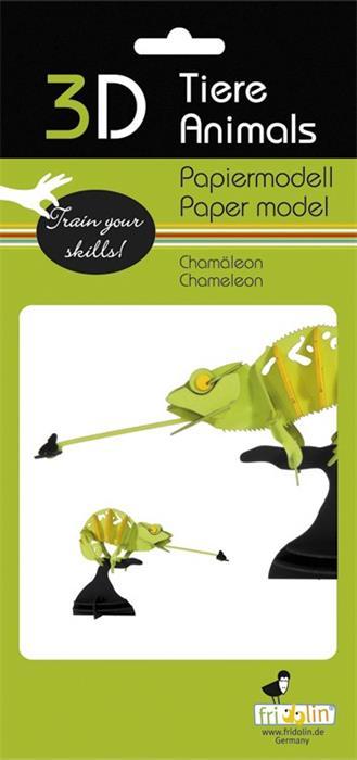 Actual product image Fridolin 3-D paper model "Chameleon"