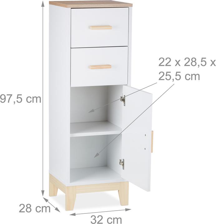 Produktbild Relaxdays Badezimmerschrank (32 x 28 x 97.5 cm)
