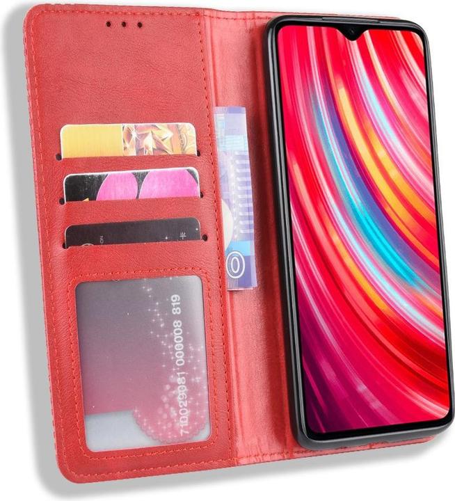 Produktbild Cover-Discount Xiaomi Redmi Note 8 Pro - Stand Flip Case Hülle rot