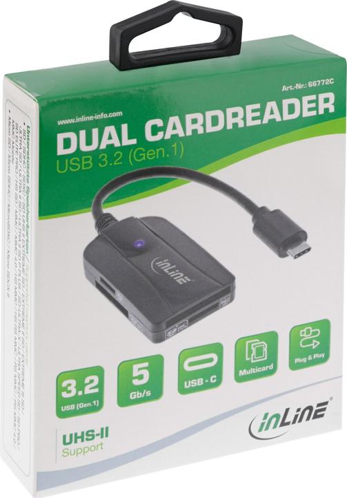 Actual product image InLine Card reader USB 3.1 USB-C, for SD (USB-C)