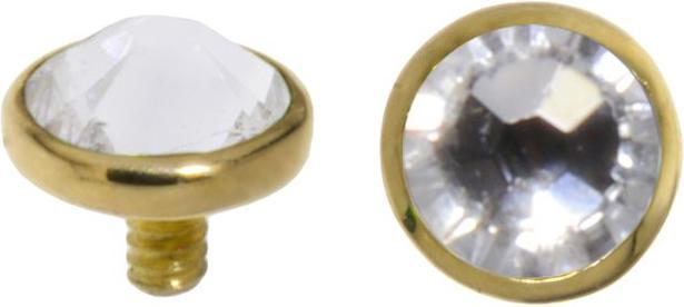 Produktbild Bijouteria Dermal-Anchor Aufsatz (Gold 18K, Kristall)