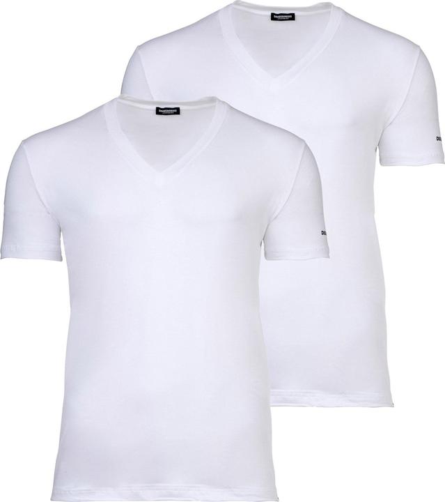 Dsquared2 T-Shirt Casual Bequem sitzend TWIN PACK V-NECK T-SHIRT
