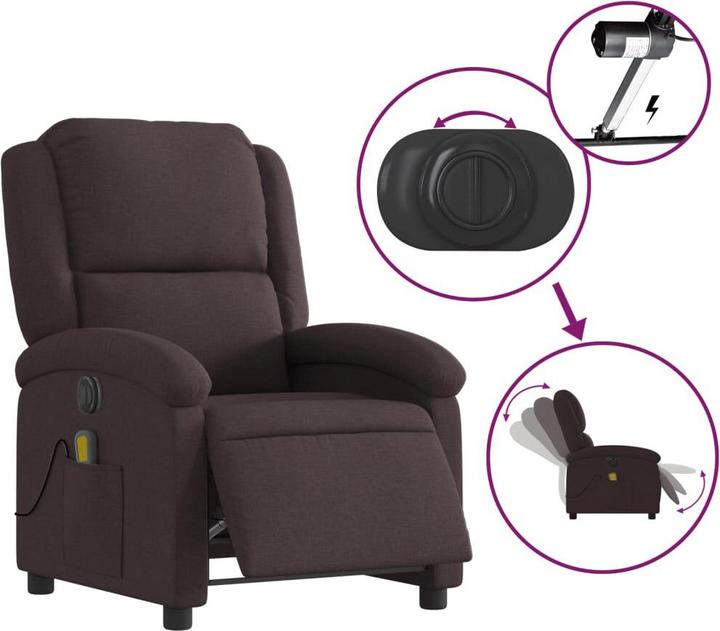 Produktbild VidaXL Massagesessel Elektrisch Stoff