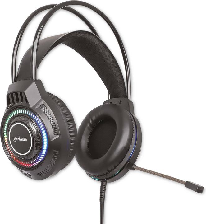 Produktbild Manhattan RGB LED Over-Ear USB Gaming-Headset (Kabelgebunden)