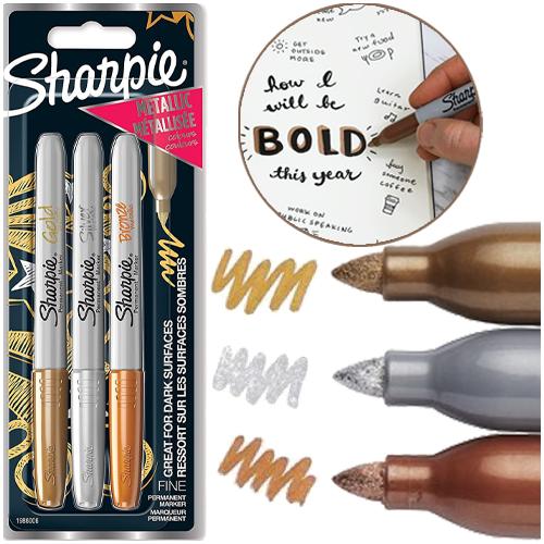 Immagine prodotto Sharpie Feiner Permanentmarker (Argento, 1.40 mm, 3 x)