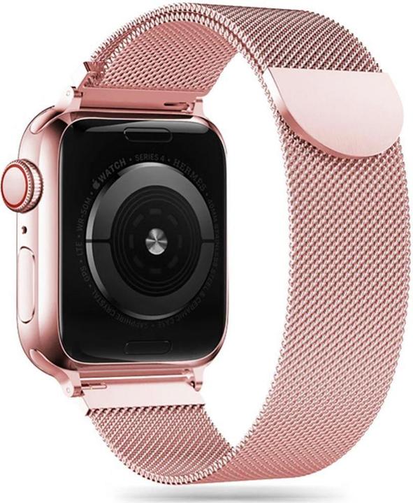 Produktbild Tech Smart Watch Apple 1/2/3/4/5 Metallarmband, Rosa, 38/40 mm (22 mm, Edelstahl)