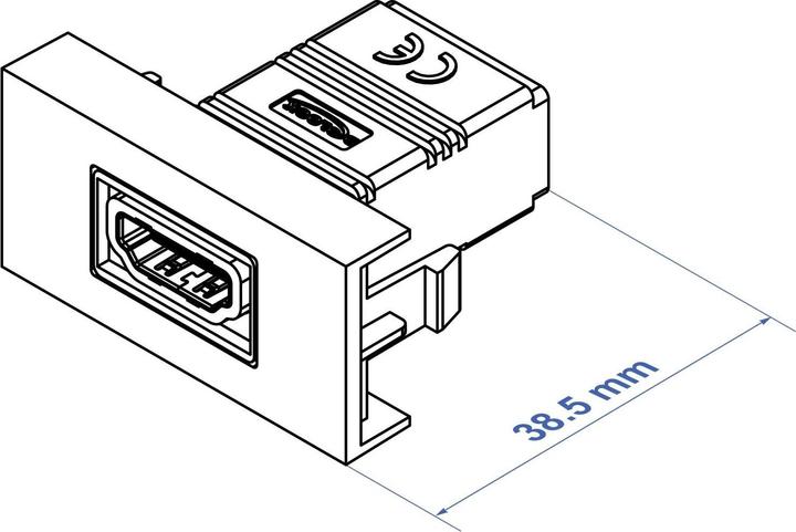 Actual product image Delock Easy 45 snap-in module (HDMI, 2.25 cm)