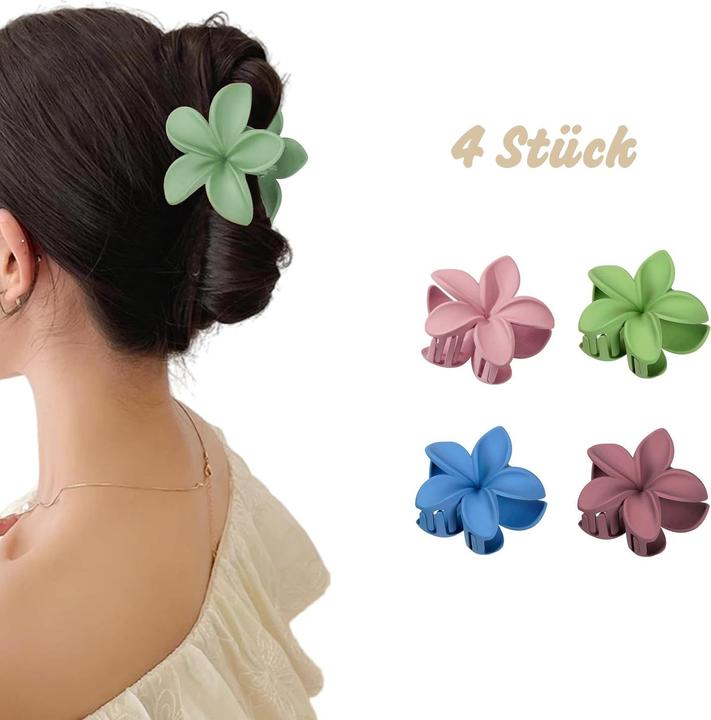 Produktbild ASMI 4 Stück Haarkrallen, Haarklammern Blumen (4 Stk.)