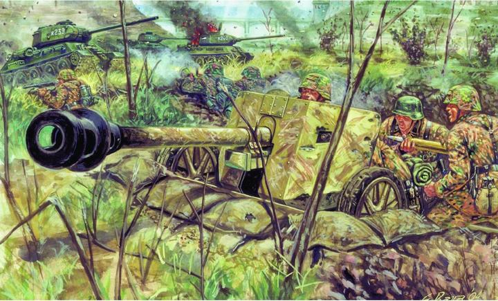 Produktbild Italeri 2nd WW German PAK40 AT gun w/servant