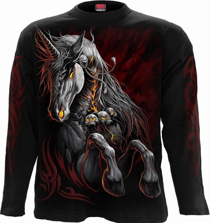 Immagine prodotto Spiral Infernal Unicorn Maglietta Manica Lunga Adulto Unisex (XL)