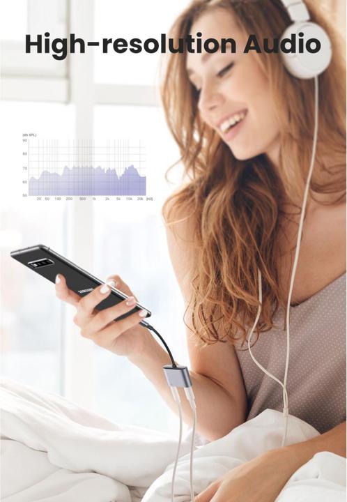 Productafbeelding Ugreen Adapter voor hoofdtelefoon (USB Type C, 3,5 mm aansluiting)