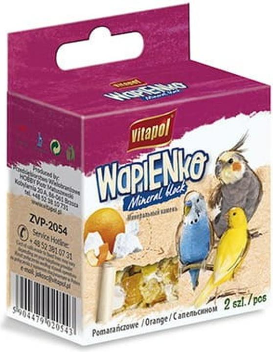 Actual product image Vitapol Orange Limestone Cubes for Birds 2 pcs 35g (2 x, 0.04 kg)