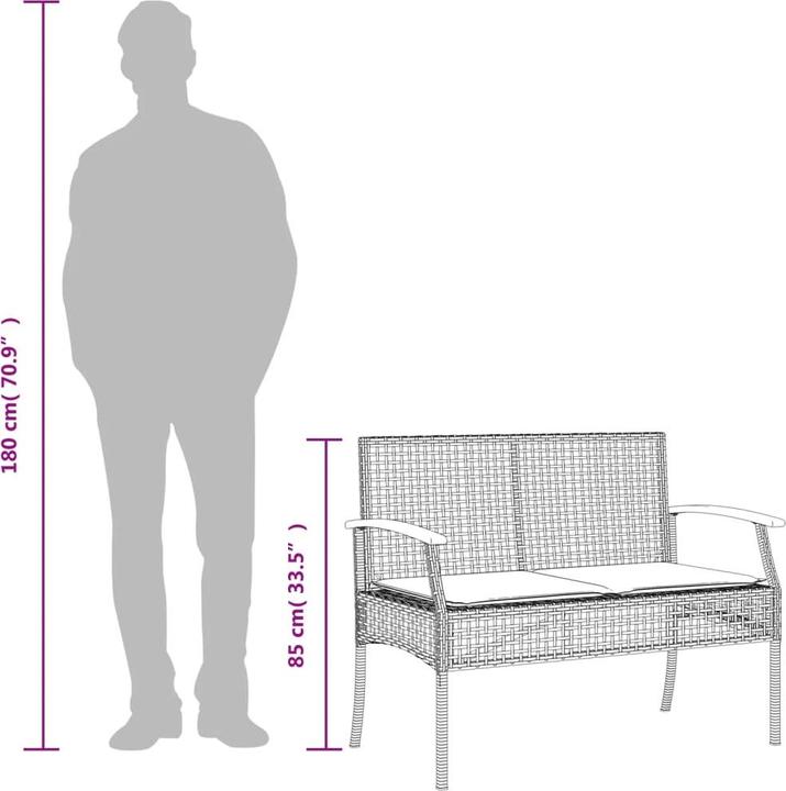 Actual product image VidaXL 10-piece garden lounge set with cushions