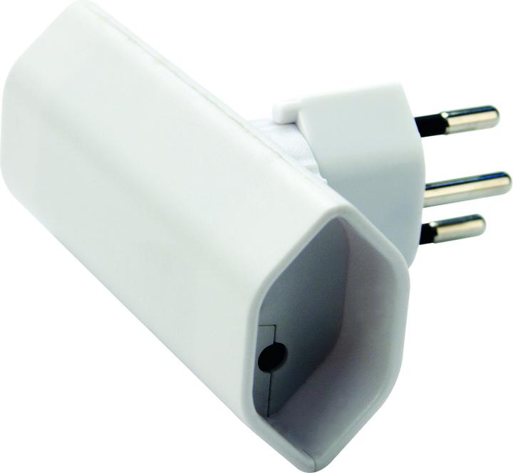Produktbild Steffen Abzweigstecker 2xT13 weiss, flach (Typ 13, 2 x)