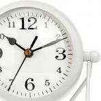 Giftdecor Schmiedeeisenuhr ovales Zifferblatt Spiegel weiss 2 (210 mm)