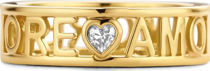 Produktbild Ti Sento Milano Ring Amore mit Zirkonia vergoldet 12227ZY (56, 925 Silber)