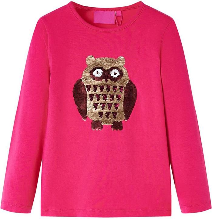 Immagine prodotto VidaXL Camicia a maniche lunghe per bambini rosa brillante 128,Materiale: 95 % cotone (128)
