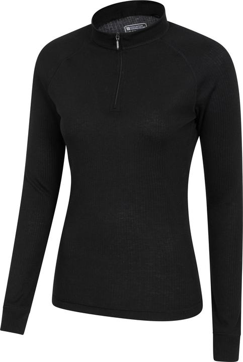 Actual product image Mountain Warehouse Womens/Ladies Talus Zip Neck Long-Sleeved Thermal Top (36 D)