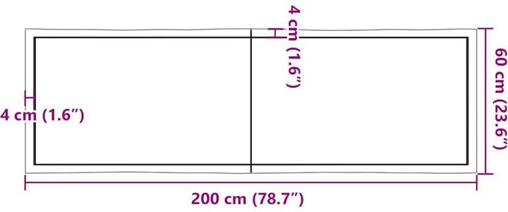Produktbild VidaXL Aneta (200 x 60 x 6 cm)