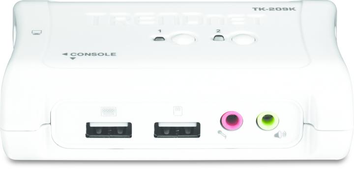 Trendnet TK-209K 2-way USB KVM switch kit with audio