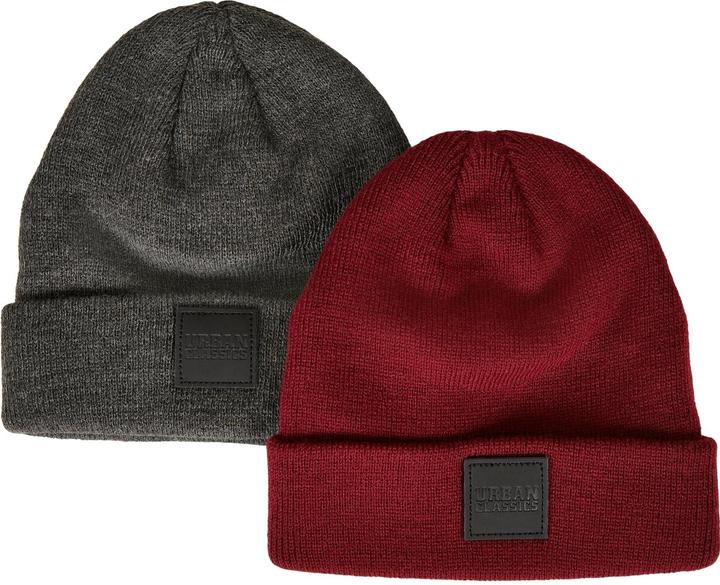 Actual product image Urban Classics Logopatch Beanie Kids 2-Pack (122/128)