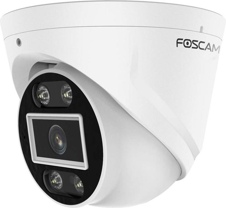 Actual product image Foscam T5EP Surveillance Camera White 5MP (3072x1728), PoE, Integrated Spotlight and Siren (3072 x 1728 pixels)