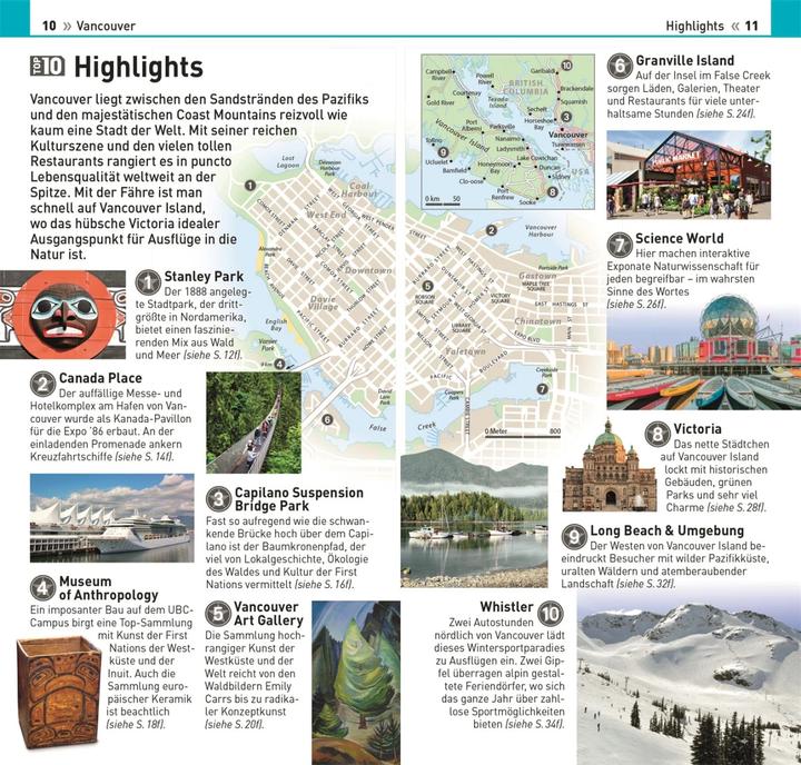 Produktbild Top 10 Reiseführer Vancouver (Deutsch, DK Verlag Reise, 2022)