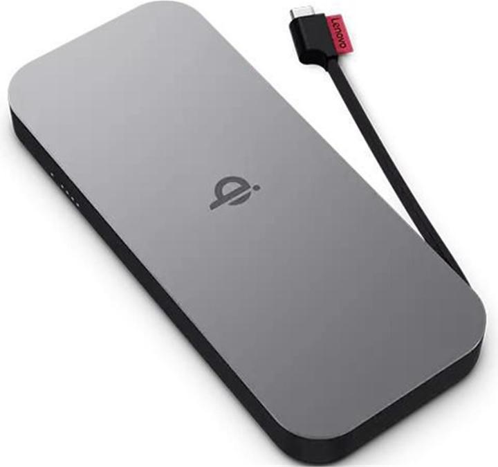 Actual product image Lenovo Go USB-C Mobile Power Bank + Qi Wireless (10000 mAh, 27 W, 38.50 Wh)