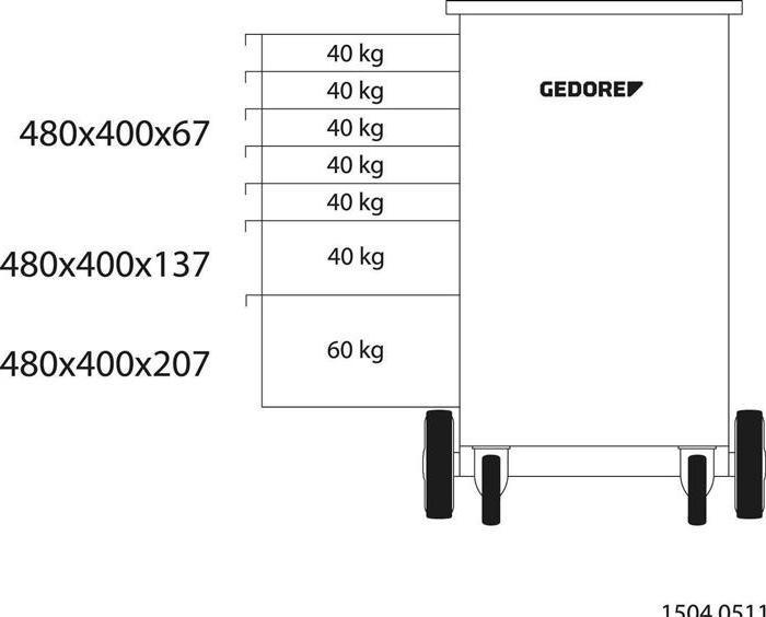 Produktbild Gedore Werkbank (110 cm, 55 cm)