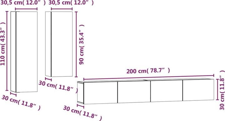Produktbild VidaXL Sylas (100 x 30 x 30 cm)
