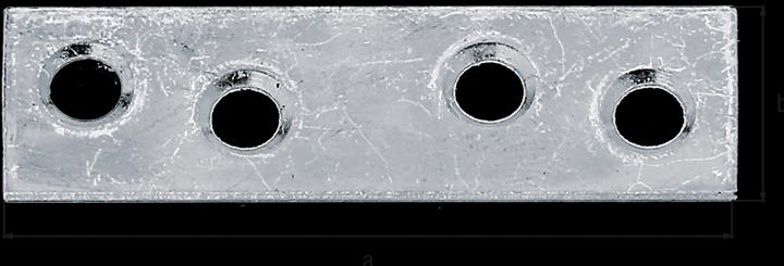 Actual product image GAH Flat connector Length 50 mm Width 14 mm Thickness 1.75 mm Steel sendzimir galvanised Number of (Flat connectors, 100 pcs.)