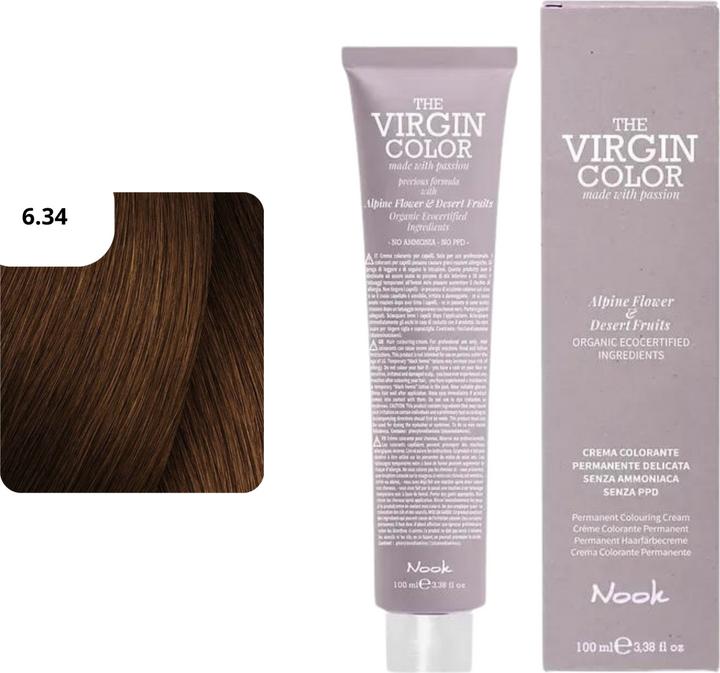 Nook Virgin Color Haarfarbe (6.34 - Dunkelblond gold-kupferfarben)