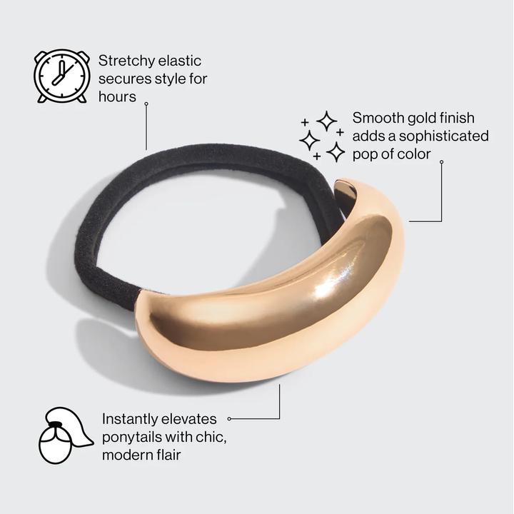 Actual product image Kitsch Haarband Metallwolke Gold L