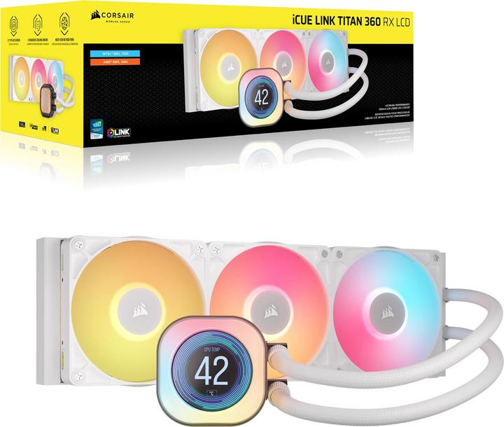Produktbild Corsair iCUE LINK TITAN 360 RX LCD White