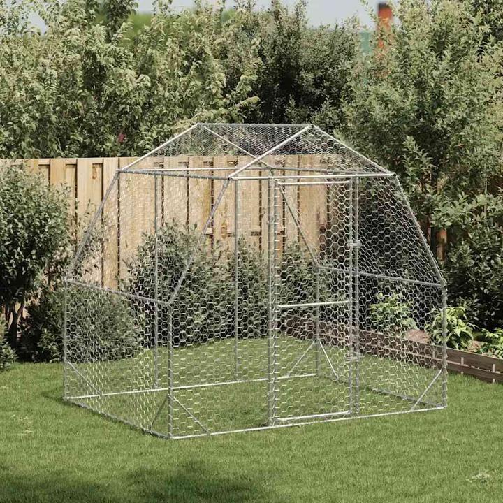 Image du produit VidaXL Poulailler 2,5x2x2,25 m Acier galvanisé Enclos extérieur Poulailler pour animaux