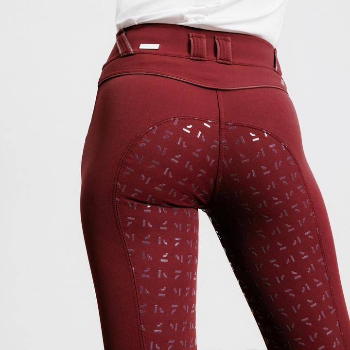 Actual product image Fouganza Ladies riding breeches Full Grip - 900 bordeaux (L)