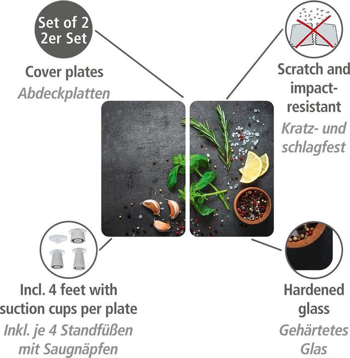 Produktbild Wenko Glasabdeckplatten Kräuter
