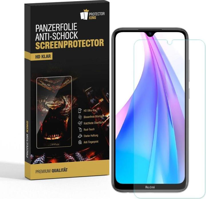 Produktbild Protectorking 3x Panzerfolie Anti-Shock HD Klar (3 Stück, Xiaomi Redmi Note 8 Pro)