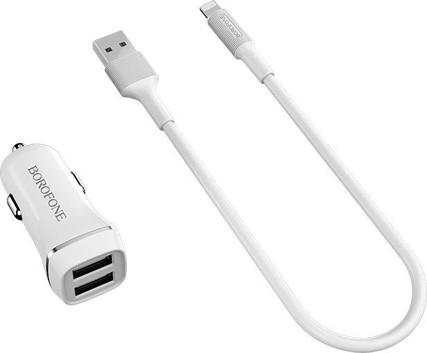 Produktbild Borofone 2x USB-A 2,4 A Stecker (BFO-BZ2-LW)