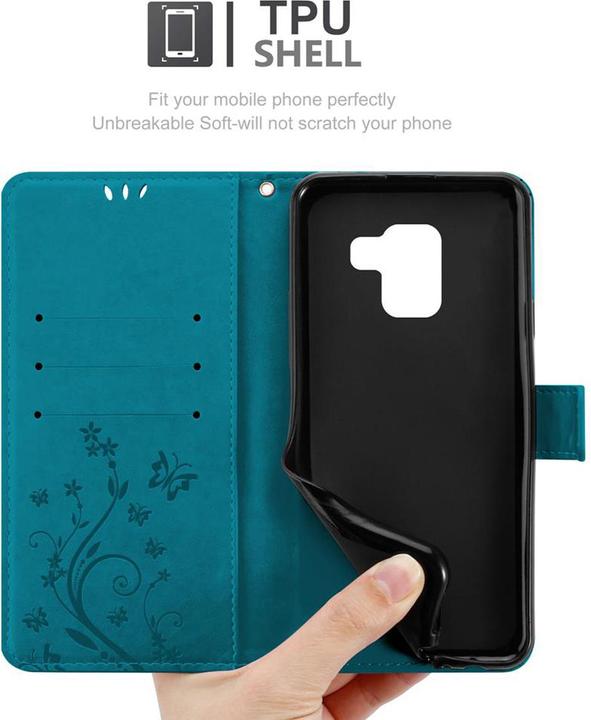 Actual product image Cadorabo Flower Book cover (Samsung Galaxy A8 (2018))