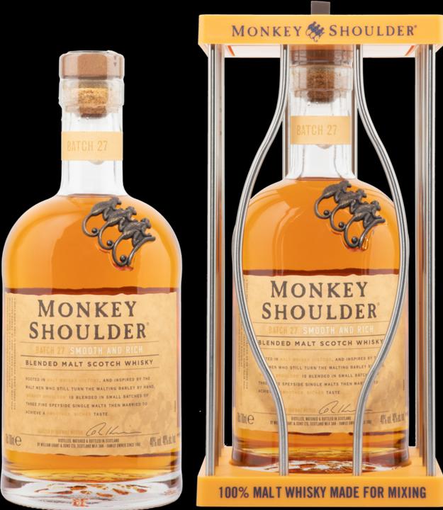 Produktbild William Grant & Sons Monkey Shoulder Batch 27 (Blended Malt Whisky, Scotch Whisky, 1 x 70 cl)