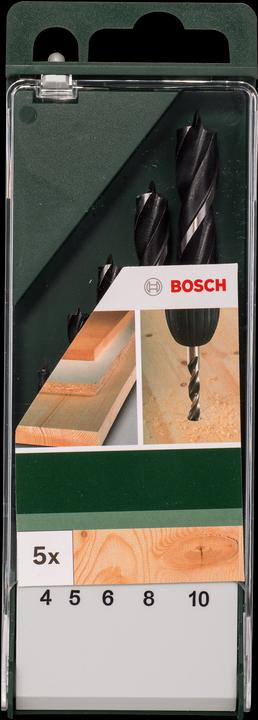 Produktbild Bosch Zubehör 5tlg. Holzspiralbohrer-Set 4,0 5,0 6,0 8,0 10,0 mm (4 mm, 5 mm, 6 mm, 8 mm, 10 mm)