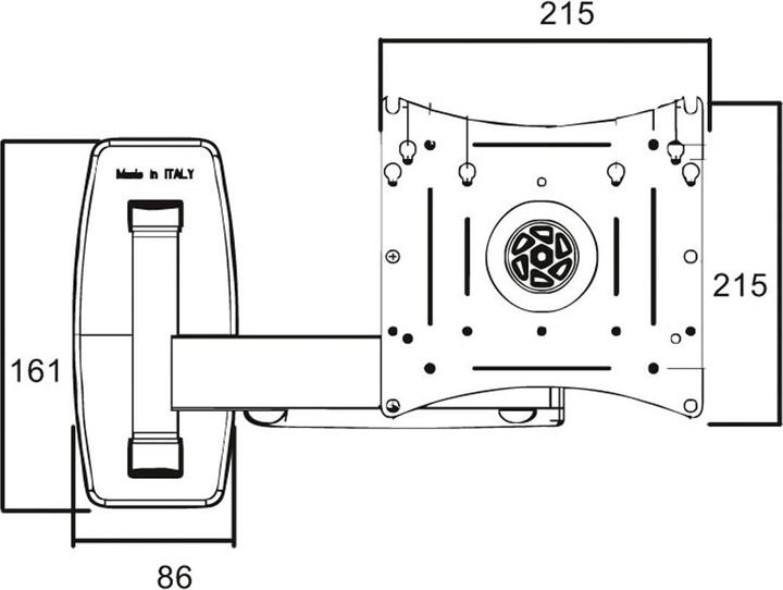 Immagine prodotto Roline Supporto a parete per LCD/TV extra lungo a 3 snodi (Muro, 40")