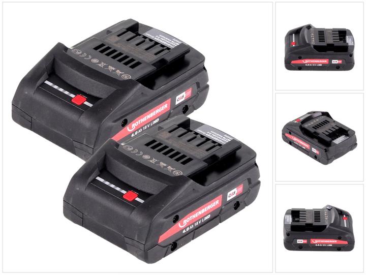 Rothenberger RO BP18/4 Li-HD Battery - 18V / 4.0 Ah - 2 Pcs. ( 1000002548 ) (18 V)