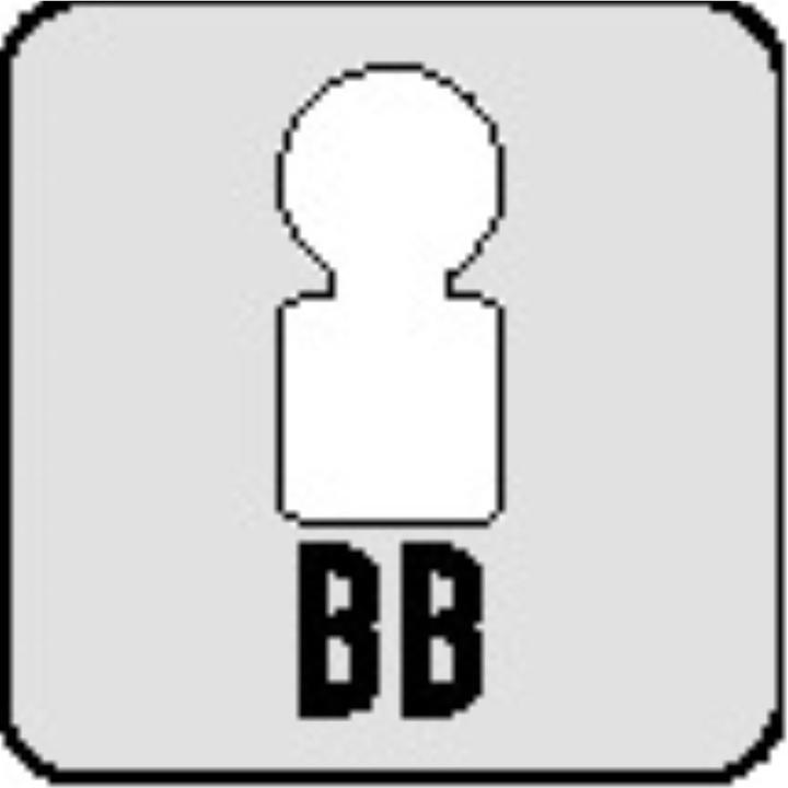 Actual product image SSF Room door mortice lock BB 20/ 55/72/8 mm DIN right silver rounded class 1 plastic (Mortise lock)