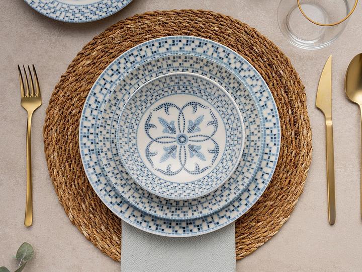 Produktbild Hermia Geschirr-Set Blau/Weiss (24 Stück)