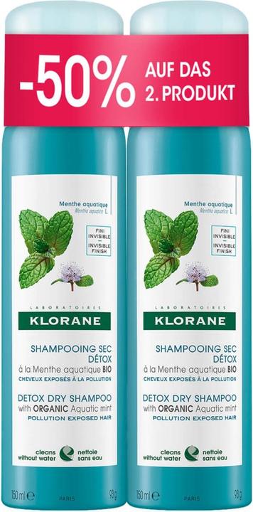 Klorane Trockenshampoo Detox Wasserminze Promo (150 ml, Trockenshampoo)