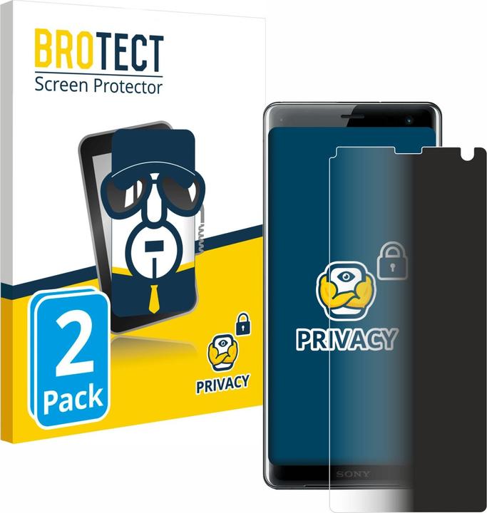Actual product image BROTECT Anti-spy privacy film Blue light protection film (2 Piece, Sony Xperia XZ3)